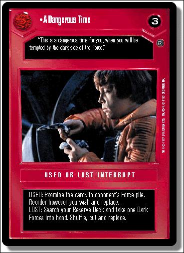 Star Wars: Dagobah Limited (Base Set) card 59 A Dangerous Time