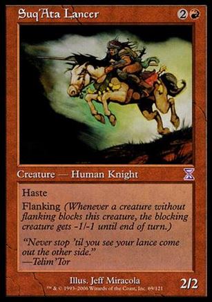 Magic the Gathering: Time Spiral (Timeshifted Subset) card 69 Suq'Ata Lancer
