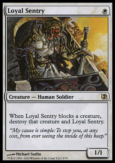 Magic the Gathering: Duel Decks: Elspeth vs. Tezzeret (Base Set) card 5 Loyal Sentry