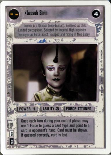Star Wars: Premiere Unlimited (Base Set) card 169 Leesub Sirin