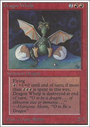 Magic the Gathering: Unlimited (Base Set) card 142 Dragon Whelp