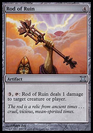 Magic the Gathering: 10th Edition (Base Set) card 341 Rod of Ruin