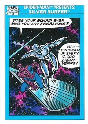 Marvel Universe: Series 1 (Base Set) card 153 Spider-Man Presents: Silver Surfer
