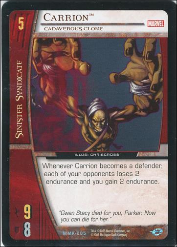 Marvel Knights: VS System (Base Set) card MMK-205 Carrion