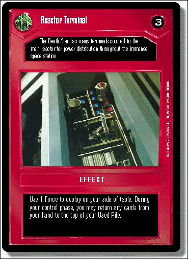 Star Wars: Premiere Limited (Base Set) card 62 Reactor Terminal