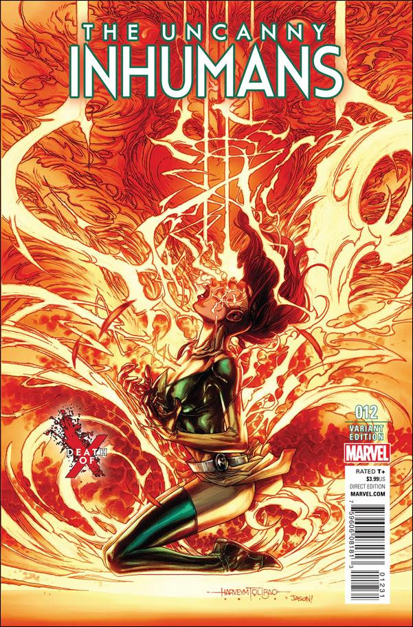 Uncanny Inhumans issue 12-B Harvey Tolibao Death of X Cover