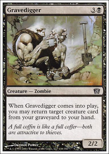 Magic the Gathering: 8th Edition (Base Set) card 138 Gravedigger