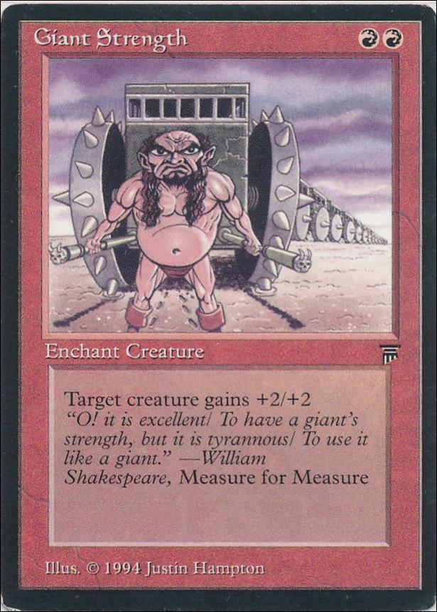 Magic the Gathering: Legends (Base Set) card 149 Giant Strength