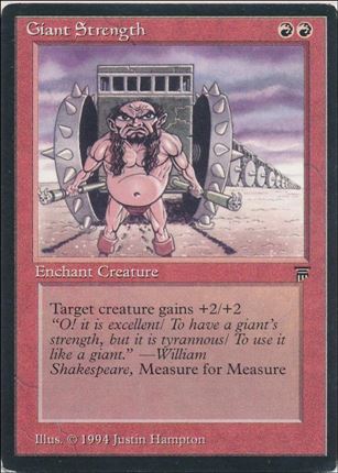 Magic the Gathering: Legends (Base Set) card 149 Giant Strength