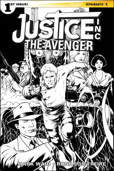 Justice, Inc: The Avenger (2015) issue 1-F Barry Kitson 1:15 Black & White Cover