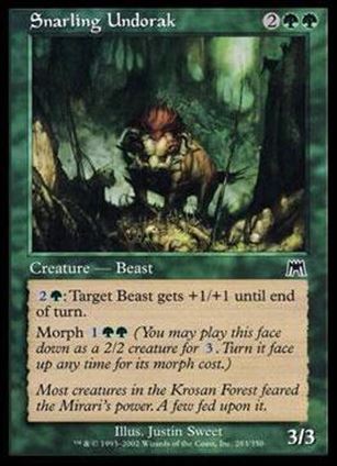 Magic the Gathering: Onslaught (Base Set) card 283 Snarling Undorak