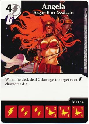 Marvel Dice Masters Deadpool card 4 Angela: Asgardian Assassin 