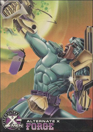 1996 Fleer Ultra X-Men All Chromium (Alternate X Embossed Subset) card 10 Forge