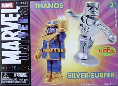 Marvel Minimates (Exclusives) figure 10 Thanos and Silver Surfer (AFX Exclusive)