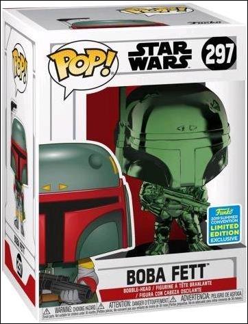 POP! Star Wars figure 297-D Boba Fett (Green Chrome) Summer Convention