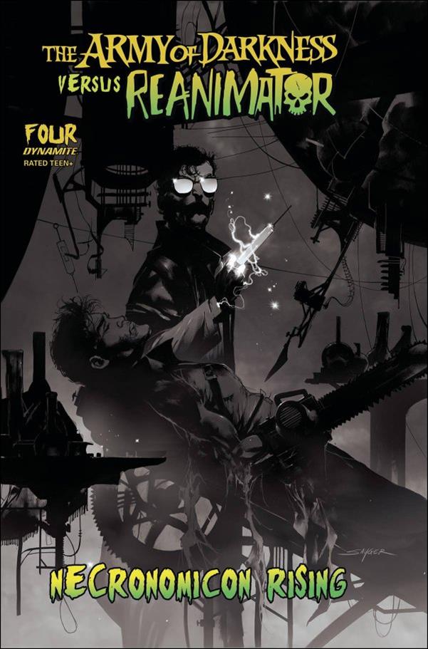 Army of Darkness vs Reanimator: Necronomicon Rising issue 4-E Stuart Sayger 1:10 B&W Cover