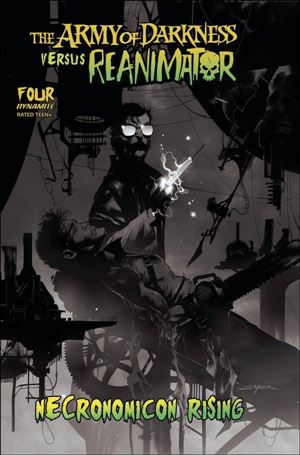 Army of Darkness vs Reanimator: Necronomicon Rising issue 4-E Stuart Sayger 1:10 B&W Cover