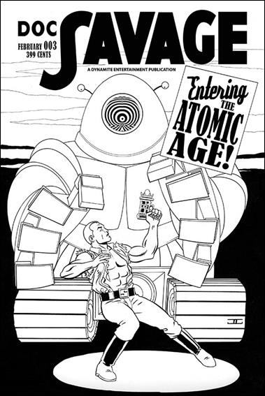 Doc Savage (2013) issue 3-C John Cassaday Black & White 1:5 Cover