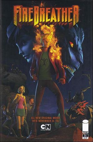 Firebreather (2010) issue 1-B Cartoon Network Movie Cover