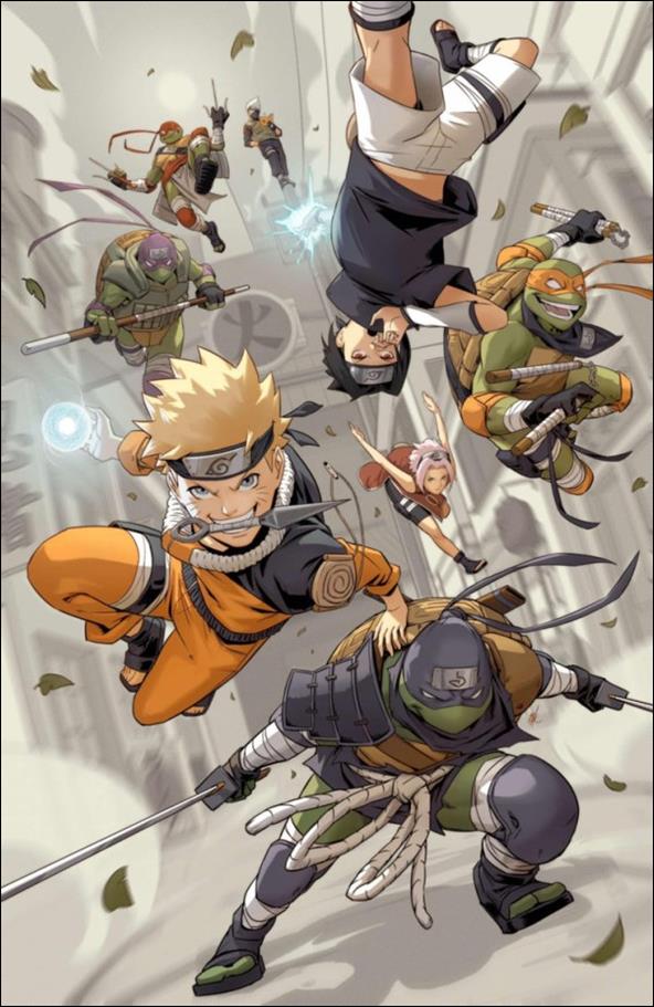 Teenage Mutant Ninja Turtles x Naruto issue 1-N Retailer Exclusive Ejikure Splash Virgin Cover
