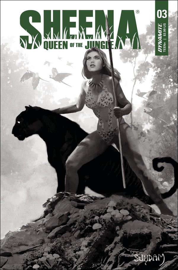 Sheena: Queen of the Jungle (2021) issue 3-O Arthur Suydam 1:30 Black & White Cover