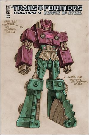 Transformers: Evolutions issue 3-B Squawkbox Design Cover