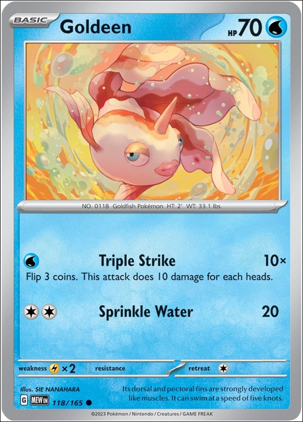 Pokemon: Scarlet & Violet - 151 (Base Set) card 118/165 Goldeen