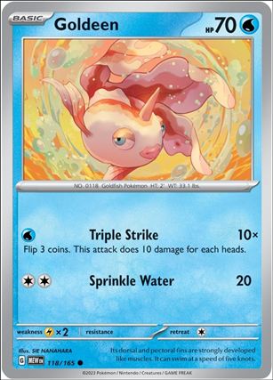 Pokemon: Scarlet & Violet - 151 (Base Set) card 118/165 Goldeen