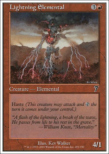 Magic the Gathering: 7th Edition (Base Set) card 201 Lightning Elemental