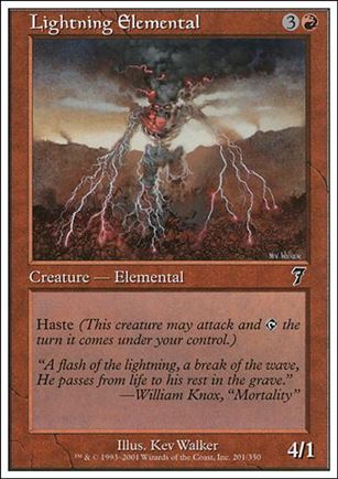 Magic the Gathering: 7th Edition (Base Set) card 201 Lightning Elemental