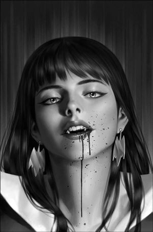 Vampirella: The Dark Powers issue 4-T Jung-Geun Yoon 1:45 Black & White Virgin Cover