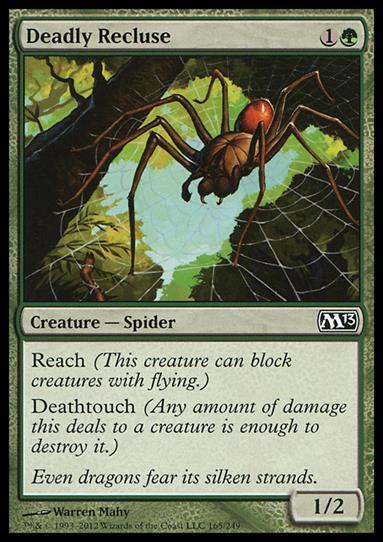 Magic the Gathering: 2013 Core Set (Base Set) card 165 Deadly Recluse