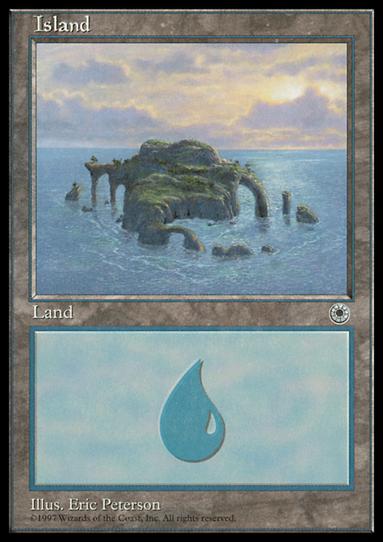 Magic the Gathering: Portal (Base Set) card 197-D Island