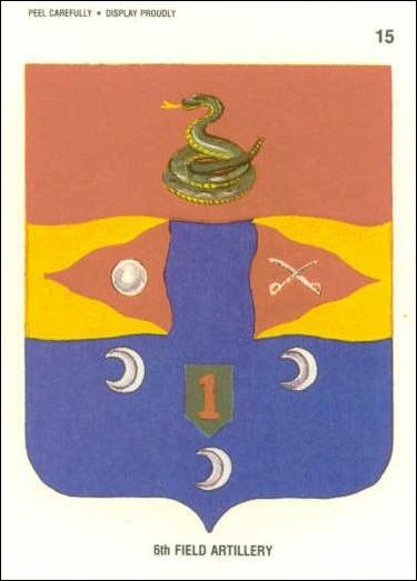 Desert Storm: Series 1 (Sticker Subset) card 15 6th Field Artillery