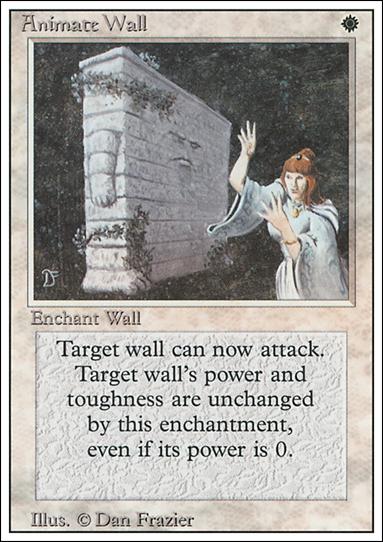 Magic the Gathering: Revised (Base Set) card 1 Animate Wall