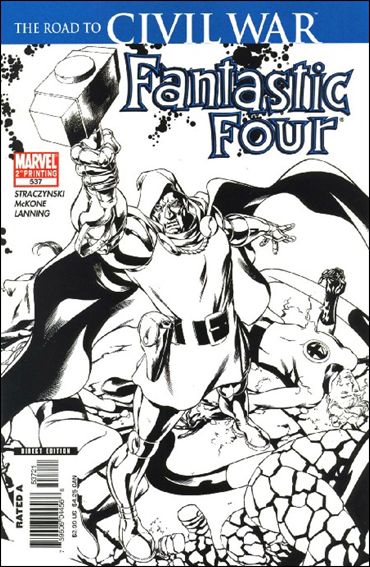 Fantastic Four (1961) issue 537-B Mike McKone Black and White Cover (2nd Printing)