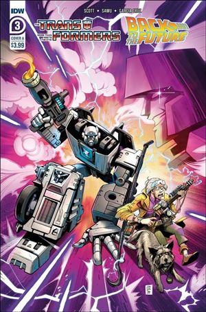 Transformers/Back to the Future issue 3 Juan Samu Cover