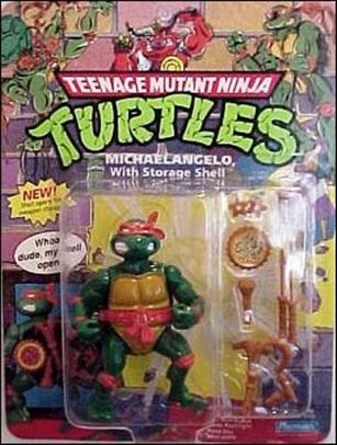 Teenage Mutant Ninja Turtles (1988) figure 39 Michaelangelo with Storage Shell
