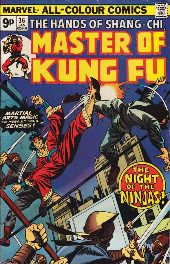 Master of Kung Fu (1974) issue 36-B UK Price Cover
