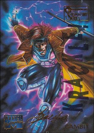 1995 Marvel Masterpieces (Multi-Foil E-Motion Parallel Base Set) card 35 Gambit