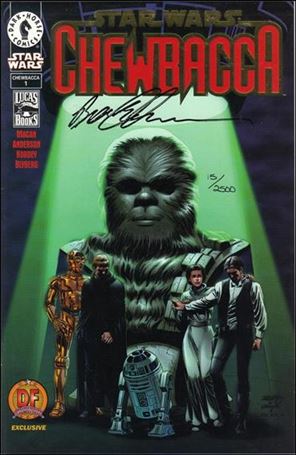 Star Wars: Chewbacca issue 1-D DF Gold Foil Cover (Signed by B. Anderson) 1/2500