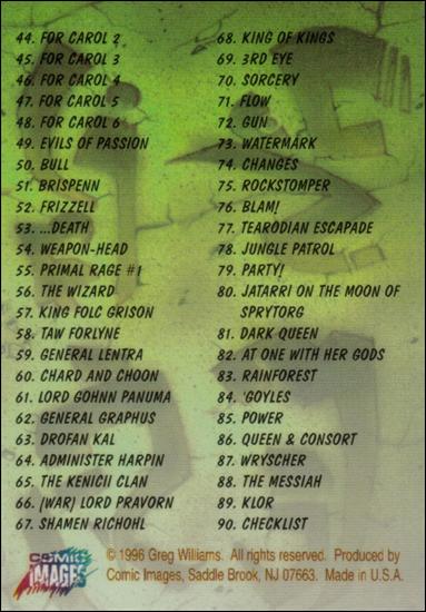 Animal Mystic (Base Set) card 90 Checklist