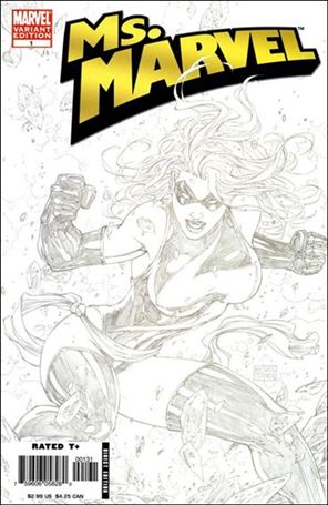 Ms. Marvel (2006) issue 1-C Michael Turner 1:35 Sketch Cover
