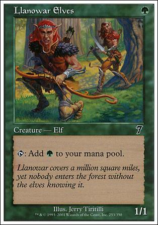 Magic the Gathering: 7th Edition (Base Set) card 253 Llanowar Elves