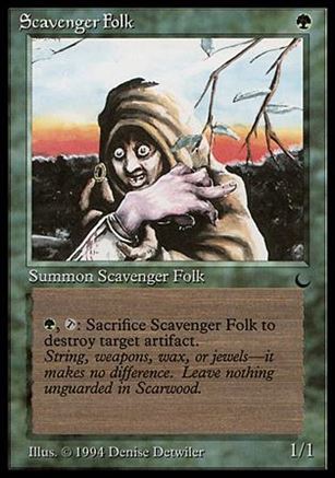 Magic the Gathering: The Dark (Base Set) card 87 Scavenger Folk