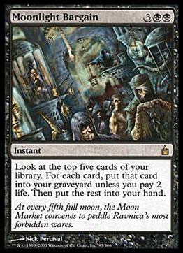Magic the Gathering: Ravnica (Base Set)  card 95 Moonlight Bargain