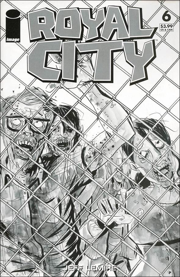 Royal City issue 6-D Jeff Lemire Walking Dead Tribute B&W Cover