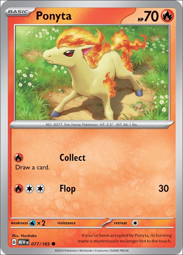 Pokemon: Scarlet & Violet - 151 (Base Set) card 077/165 Ponyta