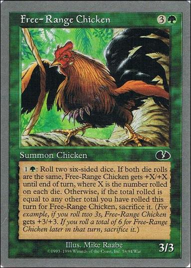 Magic the Gathering: Unglued (Base Set) card 58 Free-Range Chicken