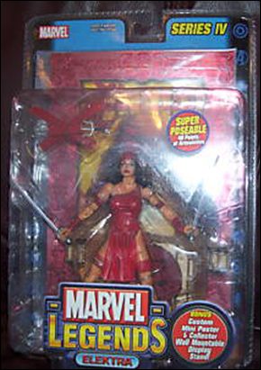 Marvel Legends (Series 4) figure 2-B Elektra (Red Foil Poster)